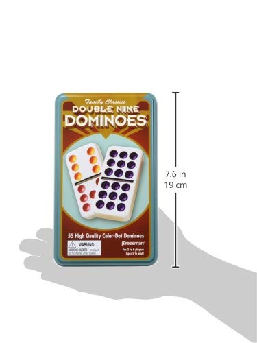 Dominoes Double 9 in tin