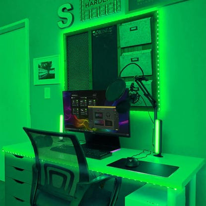 Monster Smart LED Light Bars 2 Pack, RGB+IC Multi-Color Razor Chroma TV & Gaming Wi-Fi Light Bars, Dimmable, Sound Reactive, Multi Position, App & Voice Control, Works with Alexa, Google Home, Siri
