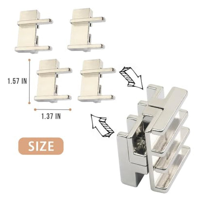 3PCS Fun Metal Brain Teaser Puzzle Games - Adults Mind 3D Toys -Teens IQ Insight Challenge - Educational Gift for Ages 12+ - color: B 3pcs Quartet Set, size: Large Size