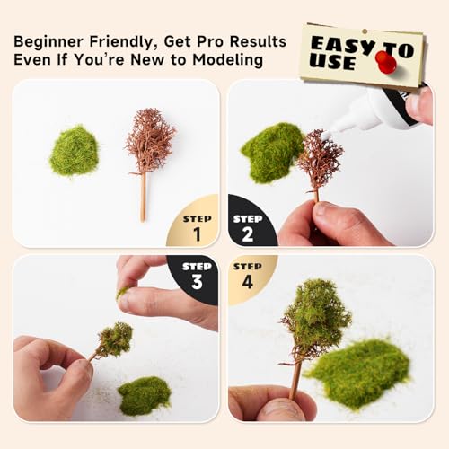 golden maple Basing Kit - Miniature Basing Material & Terrain, Static Grass | Static grass + basing glue kit — miniature basing material for miniature terrain, ready for model bases and dioramas