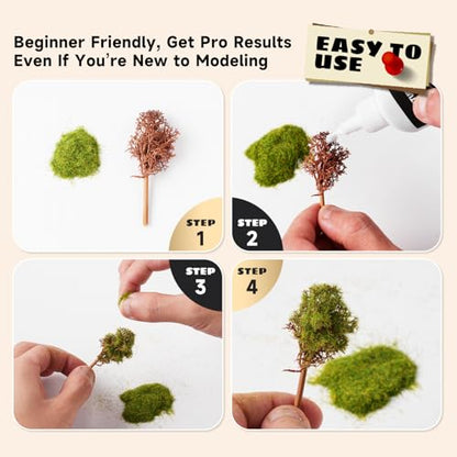 golden maple Basing Kit - Miniature Basing Material & Terrain, Static Grass | Static grass + basing glue kit — miniature basing material for miniature terrain, ready for model bases and dioramas