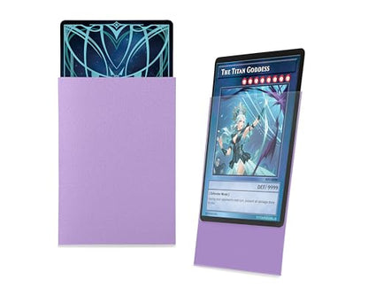TitanShield Premium Lavender 150 Sleeves Japanese Size Card Sleeves Deck Protector Compatible with Yu-Gi-Oh, Cardfight!! Vanguard & Photocards - color: Lavender