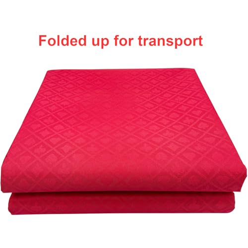 Speed Cloth Poker Table Fabric - 108X60 Inch Section of Casino Card Game Table Felt Top Cover Accessories - Red - color: Red