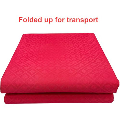 Speed Cloth Poker Table Fabric - 108X60 Inch Section of Casino Card Game Table Felt Top Cover Accessories - Red - color: Red