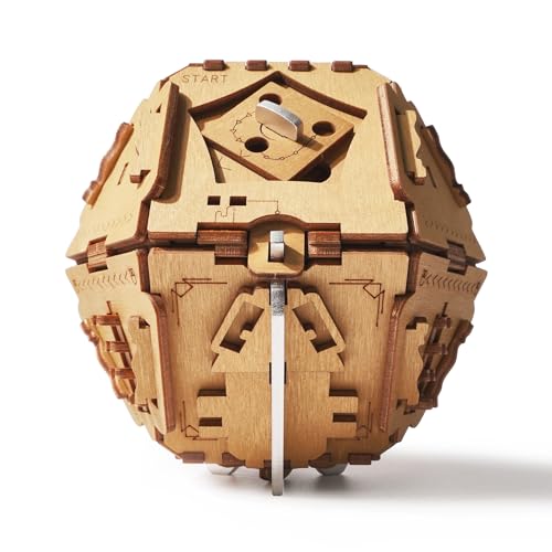 Puzzle Potato Philosopher's Stone Puzzle Box - 3D Brain Teaser Puzzle for Adults - Wooden Treasure Chest - Money Puzzle Box for Cash Gift - Escape Room Game (Metal) - color: Philosopher's Stone(metal)