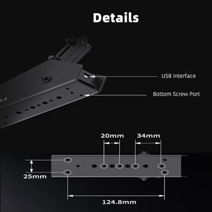 PXN HBS PC Handbrake, 16Bit Hall Sensor Linear Sim Racing Handbrake, Full Aluminum Alloy Construction, Adjustable Force & Stroke, USB Plug and Play, Compatible with PXN V9/V10/V12 & Logitech G27/G29, for Windows 7/8/10/11 Drifting Rally Games