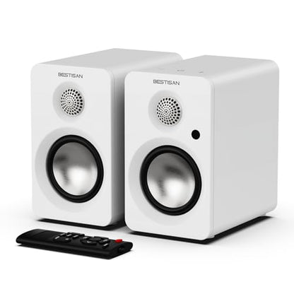 BESTISAN Computer Speakers for Gaming, Powered Studio Monitor Speakers | Bluetooth 5.4 HDMI USB-C AUX Inputs for PC Desktop Ipad Turntable