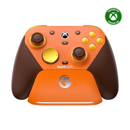 GameSir G7 Pro Wired Controller for Xbox One, Xbox Series X/S, Wireless PC Controller with TMR Sticks, Hall Effect Analog Triggers, 1000Hz Polling Rate with 3.5mm Audio Jack - Amber Flame