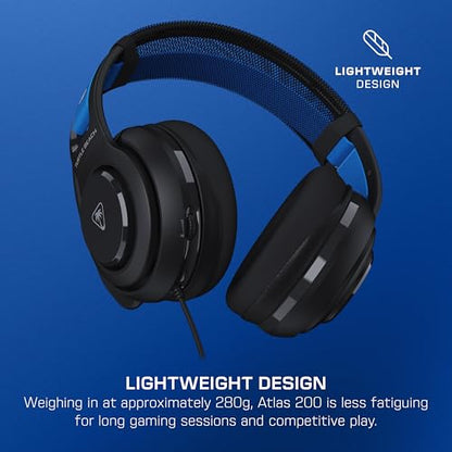 Bundle of Turtle Beach Atlas 200 Wired Gaming Headset Officially Licensed for PS5 & PS4 - Black + Victrix Pro BFG Reloaded Wireless Gaming Controller Officially Licensed for PS5, PS4, PC - color: Black Bundle