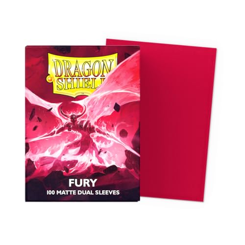 Dragon Shield | Matte Dual Standard Size Card Sleeves | 100 CT - Smooth & Tough Premium TCG Sleeves - Compatible with Pokemon, Flesh & Blood, One Piece & Magic the Gathering | Fury - color: Fury