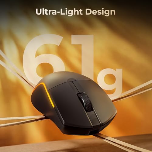Redragon S156 Wireless Keyboard and Mouse with Tri-Mode, Mechanical Feel Keyboard and 4800 DPI 61G Ultra-Light Gaming Mouse, RGB Backlit, 4 Macro Keys, Long Battery Life for PC, Mac, Ideal for Gamer - color: Deep Black
