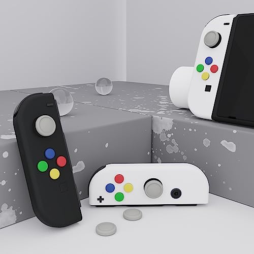 eXtremeRate PlayVital Switch Joystick Caps, Switch Lite Thumbstick Caps, Silicone Analog Cover for OLED Joycon Thumb Grips - Light Gray - color: Light Gray