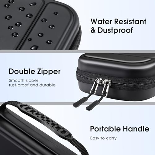 FINTIE Carrying Case for Nintendo Switch 2 (2025), Shockproof Hard Shell Switch 2 Case, Protective Cover Travel Bag with 19 Game Card & 2 Micro SD Card Slots & Inner Pocket, Black - color: Black