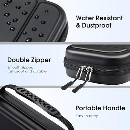 FINTIE Carrying Case for Nintendo Switch 2 (2025), Shockproof Hard Shell Switch 2 Case, Protective Cover Travel Bag with 19 Game Card & 2 Micro SD Card Slots & Inner Pocket, Black - color: Black