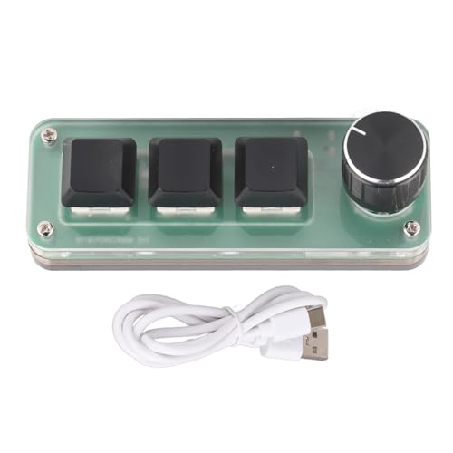 Mini Mechanical Keyboard, Programmable USB Macro Pad, RGB Backlight Gaming Keypad with DIY Programming and Knob Control