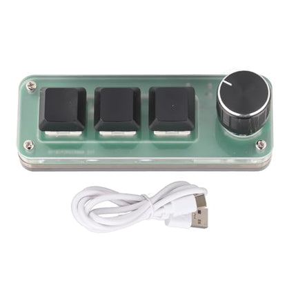 Mini Mechanical Keyboard, Programmable USB Macro Pad, RGB Backlight Gaming Keypad with DIY Programming and Knob Control