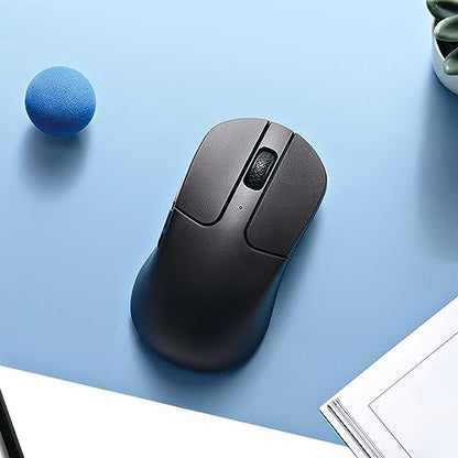 Keychron M3 Mini Wireless Optical Mouse, Bluetooth 5.1/2.4 GHz/Wired Gaming Mouse, Programmable PixArt 3395 Sensor with up to 26,000 DPI/ 650 IPS, Lightweight Ergonomic for Windows Mac Linux - Black - color: Black, style: PixArt 3395 (1K Polling Rate)