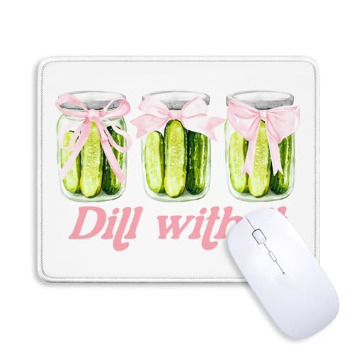 Cute Funny Pickles Mouse Pad Non-Slip Rubber Base for Desk Laptop Gaming Office for Women, Pickle Desk Decor for Office Room, Pickles Gifts for Women, 8x9.5 Inch - color: Pickles