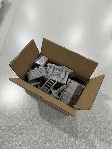 Hautico Tabletop Miniature Building Terrains Blind Box Compatible with Tabletop Wargaming RPG Sceneries, Decoration Dioramas, Made in USA