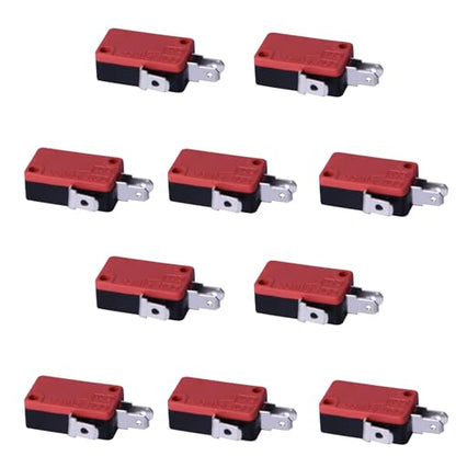 10PCS Durable 3-pin Microswitch for Arcade Push Button Repairing Replacement