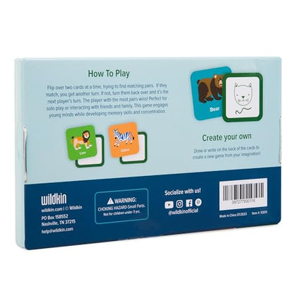 Wildkin Memory Matching Game – 18 Educational Pairs for Toddlers & Preschool - Animals - style: Animals