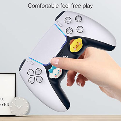 PERFECTSIGHT Cute Thumb Grip Caps for Switch 2 2025, PS5, PS4, Xbox Series X/S, Xbox One, Switch PRO Controller, 4PCS Kawaii Soft Skin Rubber 3D Analog Thumbsticks Grips Joystick Cover, Big Ear - color: Big Ear