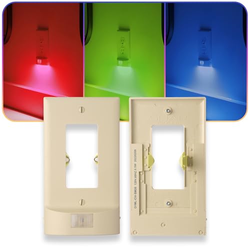 2 Pack - SnapPower Multi-Color GuideLight – Outlet Cover RGB Lights, Customizable Ambient Lighting/Mood Lighting for Home, Kitchen, Gaming Room, Kids Bedroom, Nursery, Holiday Decor (Ivory, Decor) - color: Ivory, size: Décor