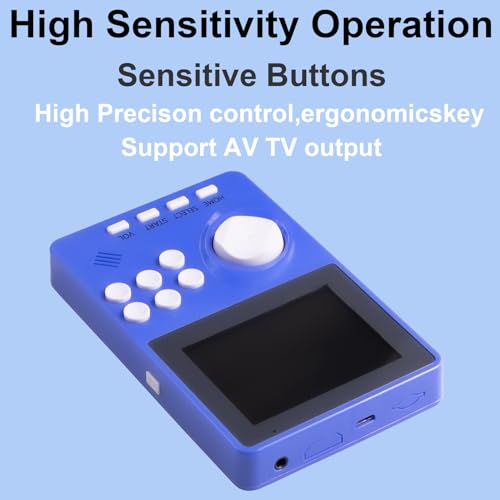 16 Bit Handheld Video Game Console for Kids Adults，2.8-inch Super Wide Lcb Preloaded 100 HD Handheld Game Console Seniors Electronic Game Player Birthday Present Xmas (Dark Blue) - color: Dark Blue