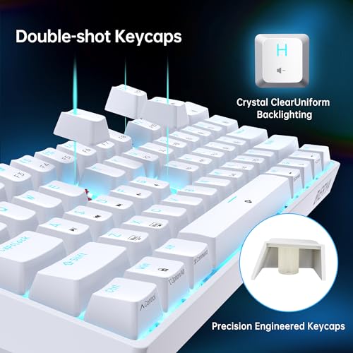 DIERYA DK61SE 60% Mechanical Gaming Keyboard, 61 Keys Anti-Ghosting, LED Backlight, Detachable USB-C, Ultra-Compact Mini Wired Keyboard with Red Linear Switch for Windows Laptop PC Gamer Typist