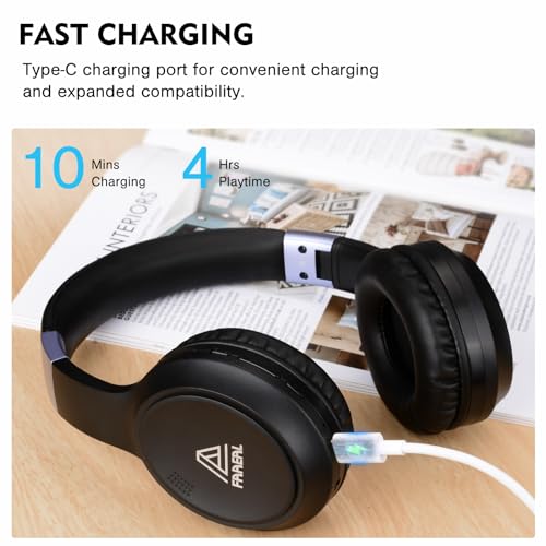 FAAEAL Bluetooth Noise-canceling Headphones Over Ear,68 Hours Playtime Wireless Headphones with Mic,Foldable Lightweight Headset with Deep Bass,HiFi Stereo Sound for Travel Work Cellphone - style: Wireless Bluetooth