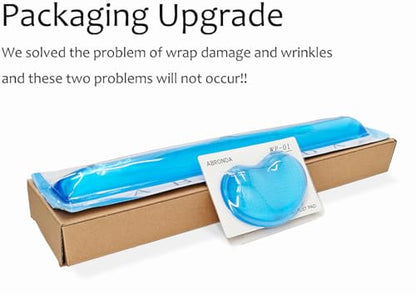 Gel Keyboard & Mouse Wrist Rest Set - Keyboard Wrist Rest Pad & Mouse Support for Office Gaming Pad Computer Laptop Ergonomic Comfortable Pain Relief- Blue Pad Set - color: Blue Pad Set