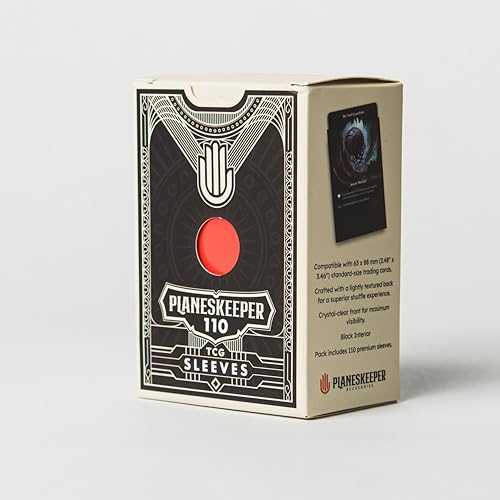 Matte Dual Standard Size Card Sleeves | 110 Pack (63×88mm) Standard Size | Textured Back, Clear Front, Double-Sleeving | Compatible with Magic The Gathering | TCG Sleeves (Emberfall) - color: Emberfall