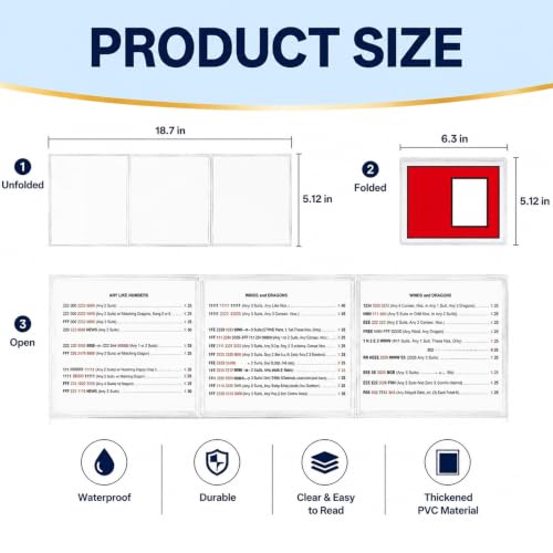 2026 Mah-Jong Card Sleeves 4Pack, Size (6 1/8" x 4 3/4") Durable Protective Covers Holder for Mah-Jong Tiles & Cards, Anti-Scratch & Anti-Wear, Easy to Use for Friends Gathering