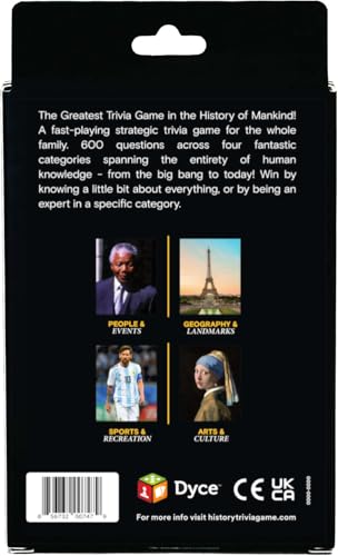 History Trivia Game Travel Edition - General Knowledge Questions for Adults, Family in The Pursuit of Trivial Knowledge - Super Party Trivia for Board & Card Games Night with Friends