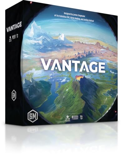 Stonemaier Games: Vantage by Jamey Stegmaier | Cooperatively Explore an Entire Planet from First-Person Perspective | Strategy Board Game for Adults and Family | 1-6 Players, 120 Min-180 Min, Ages 14+