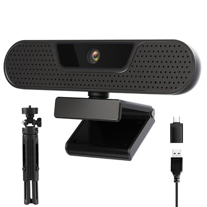 1080P Webcam with Microphone, 75°FOV FHD PC Camera with 1080P/60fps, Privacy Cover, Plug & Play USB Web Cam, Autofocus, 1080P/60fps External Webcam for PC, Computer Web Camera for Laptop, Mac, Zoom - color: 2K/75°FOV
