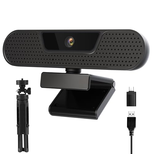 1080P Webcam with Microphone, 75°FOV FHD PC Camera with 1080P/60fps, Privacy Cover, Plug & Play USB Web Cam, Autofocus, 1080P/60fps External Webcam for PC, Computer Web Camera for Laptop, Mac, Zoom - color: 2K/75°FOV