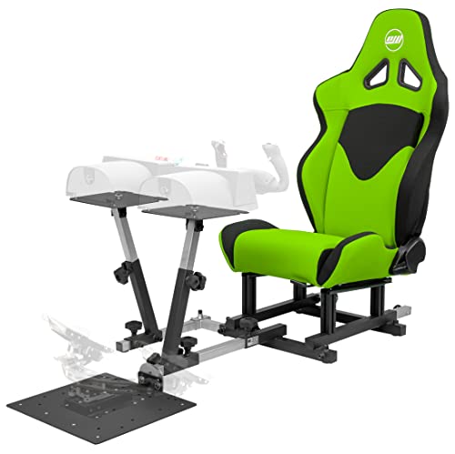 SimFab Modular Flight Simulator Pit For General, Civil and Commercial Aviation. MSFS Edition. Compatible With Logitech, Honeycomb, Turtle Beach, CH Products (green) - color: green