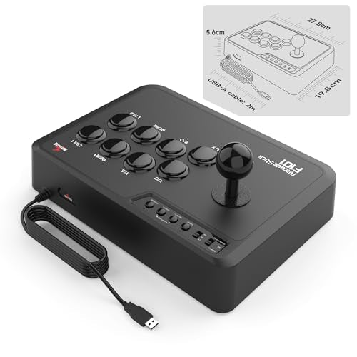 MAYFLASH Arcade Fighting Stick F101 for Switch/Switch 2, PC Windows, PS3, Android, NeoGeo mini, SEGA MEGA Drive mini, GENESIS mini