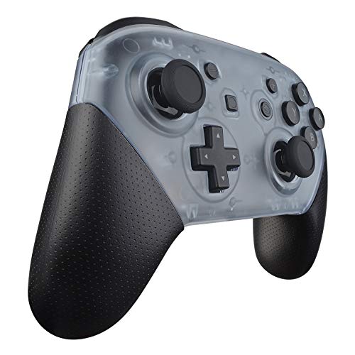 eXtremeRate Glacier Blue Faceplate and Backplate for Nintendo Switch Pro Controller, DIY Replacement Shell Housing Case for Nintendo Switch Pro - Controller NOT Included - color: Clear Glacier Blue