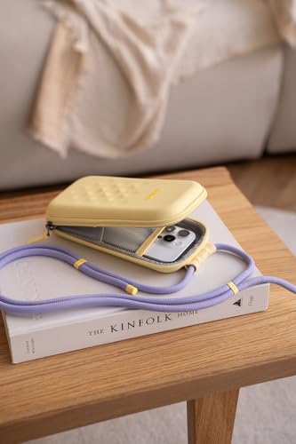 Rollink Nano EVA Hard-Shell Phone Case Crossbody Bag – Compact Travel Organizer, Water-Resistant, Adjustable Strap | Quick-access layout - color: Deep Lagoon
