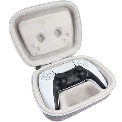 Baval Hard Case for Playstation 5 PS5 DualSense Wireless Controller | Protective Storage Box, Specifically Design for PS 5 Controller, Soft Velvet Lining, Customized Slots, Snug Fit, White Case - color: White Hard Case