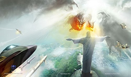 Max Protection Trading Card Playmat for TCG Card Games, 24x14 Inch, Design Mat for Dice Rolling (Apocalypse Rio) - size: Apocalypse Rio