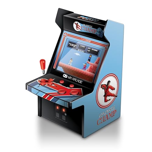 My Arcade Karate Champ Micro Player Arcade Machine: Fully Playable, 6.75 Inch Collectible, Color Display, Speaker, Volume Buttons, Headphone Jack - Electronic Games - style: Karate Champ