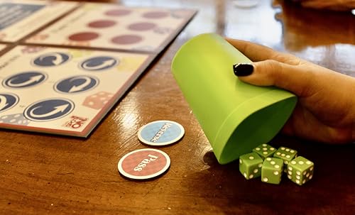 That's Spot On! Best Bluffing Strategy Game - Board, 6 Cups, 12 Tokens, 30 Dice – 2 to 6 Players, Ages 12+, Family Fun or Game Nights with Friends