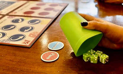 That's Spot On! Best Bluffing Strategy Game - Board, 6 Cups, 12 Tokens, 30 Dice – 2 to 6 Players, Ages 12+, Family Fun or Game Nights with Friends