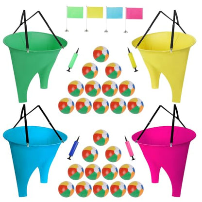 24Pcs Granny Pants Yard Game Funny Field Day Outdoor Games for Adults Kids and Family Gaint Pant Set for Brithday Party Tossing Games Activities for Groups - size: 4 Small