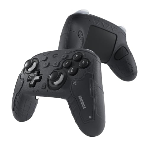 GesTac Silicone Case Compatible with Switch 2 Pro Controller, Protective Cover Skin, Tactical Anti-Slip Grip Cover, Shockproof Soft Silicone Sleeve, Sweat-Resistant, 3D Texture – Black