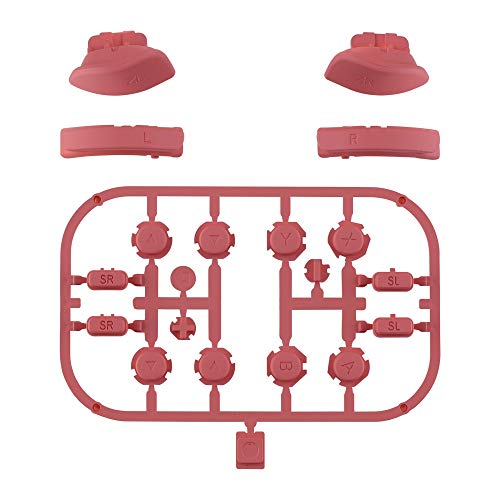 eXtremeRate DIY Full Set Buttons for Nintendo Switch & Switch OLED, Custom Replacement Buttons for JoyCon, ABXY Direction Keys SR SL L R ZR ZL + - Home Capture Trigger Buttons Springs - Indian Red - color: Indian Red