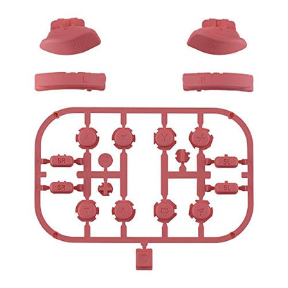 eXtremeRate DIY Full Set Buttons for Nintendo Switch & Switch OLED, Custom Replacement Buttons for JoyCon, ABXY Direction Keys SR SL L R ZR ZL + - Home Capture Trigger Buttons Springs - Indian Red - color: Indian Red